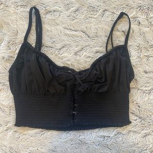 Black corset style crop top!